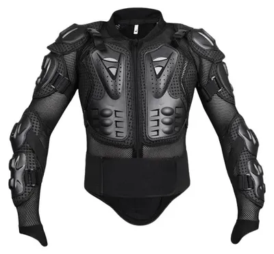 Produktbild von Protektorenjacke Erwachsene Downhill MTB Motocross Quad Schwarz Größe L
