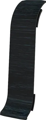 Produktbild von Vilo Flex Verbinder Schwarz Holzoptik Zubehör Verbindungsstück für PVC Sockelleiste Fußleiste mit Kabelkanal Laminatleiste Kunststoffleiste 2 Stück