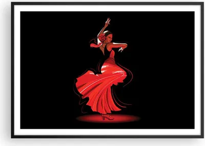 Produktbild von Gerahmtes Poster - Schwarzer Rahmen - Tanz Tänzer - 100x70 cm - Wand Bild - Wanddeko - Wandbilder - Kunstposter - Wandposter - Bilderrahmen - Bilder - Kunstdruck - Wandbild - P2BAA100x70-4121