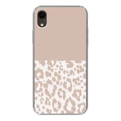 Produktbild von MuchoWow® Handyhülle Schutzhülle Hülle für iPhone XR Panther Druck - Rosa - Tiere Silikon Softcase Handy Hülle - Schutzdeckel