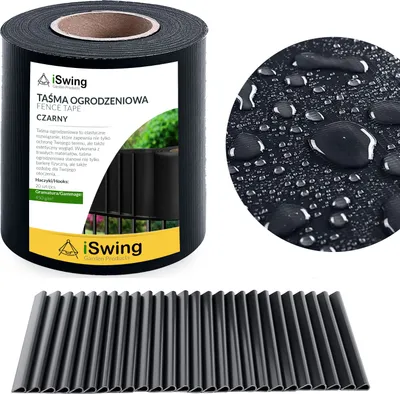 Produktbild von Domarex Zaunband - Sichtschutz für Paneelzäune - Gartenzaun - Balkonverkleidungsband - Sichtschutzvorhang - Gartennetz-Terrasse 19 cm x 26 m - Schwarz