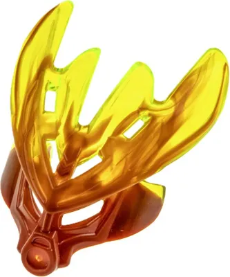 Produktbild von 1xLego Bionicle Figur Maske dunkel orange neon grün Kanohi Schutzmaske 19149pb05