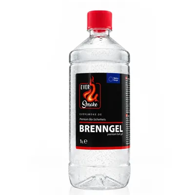 Produktbild von Eversmoke Premium Brenngel 1 L – Sicherheits-Brenngel auf -Ethanol-Basis für Tischkamin, Dekofeuer, Lampe & Stövchen – Europe