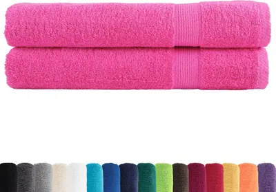 Obrázok produktu pre vidaXL Uteráky Premium SOLUND 2 ks Ružové 100x200 cm 600 g/m²