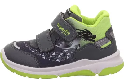 Produktbild von LEGERO Cooper Jungen Slipper mit Klettverschluss grau/hellgrün 34
