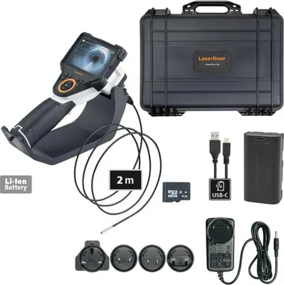Image de Laserliner VideoFlex HD Micro, 1280 x 720 pixels, 12,7 cm (5"), 3,9 mm, sonde flexible, noir, 2 mm