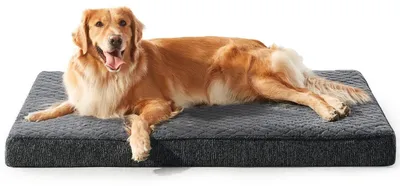 Obrázek produktu pro Ortopedická psí pelíšek XXL, tmavě šedá, rozměry 120x74x10 cm, omyvatelná, protiskluzová