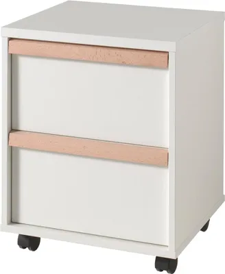 Produktbild von FURNLUX Nachttisch London Weiss 49cm / Hauptfarbe: Weiß / Abmessungen: 49 x 40 x 60 cm