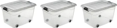 Produktbild von 3 Stück Aufbewahrungsboxen 610x450x360 mm - 60L Volumen