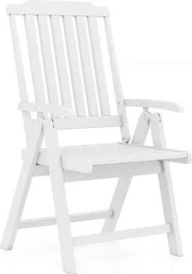 Image de Chaise de jardin pliante en plastique avec dossier haut NP11916WH