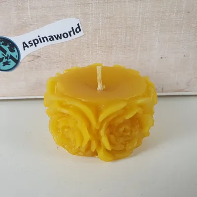 Produktbild von Bienenwachskerze runde Rosenkerze 3 cm
