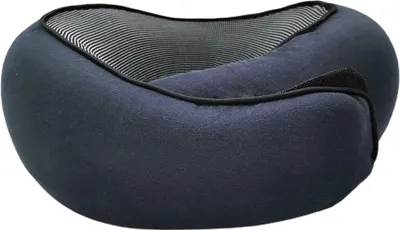 Produktbild von Memory Foam Reise-Nackenkissen, 360-Grad-Unterstützung, U-förmiges Flugzeugkissen mit verstellbarem Befestigungsband, Nickerchenkissen