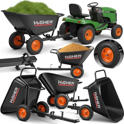 Zdjęcie produktu dla Przyczepka ogrodowa koleba do traktorka kosiarki quada przyczepa 350L 300kg