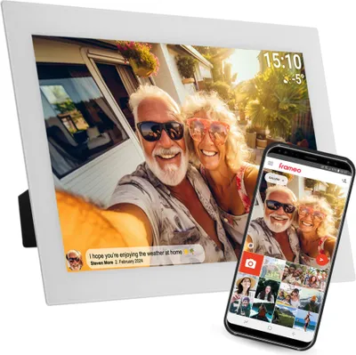 Produktbild von Denver PFF-1037 Digitaler WLAN-Bilderrahmen - 10.1" IPS Touchscreen & Frameo App