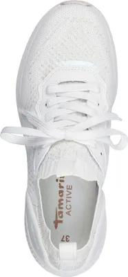 Produktbild von Tamaris Damen Sneaker Sock Schnürschuh Stretch 1-23714-42, Größe:37 EU, Farbe:Weiß