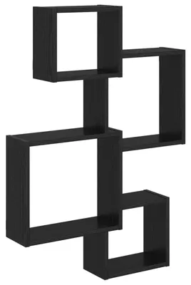 Produktbild von vidaXL Wandwürfelregale Wandhalterung Schwarze Eiche Holzwerkstoff