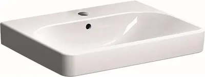 Produktbild von Geberit GE Smyle Square Waschtisch, 60x48cm m. Hl., m. Ül., KeraTect