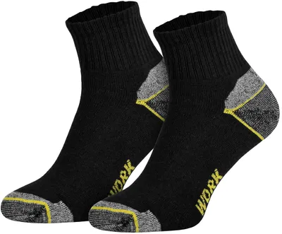 Tobeni 6 Paar Herrensocken Arbeitssocken Work Baumwollsocken –  Kurzsocken verstärkte Ferse und Spitze Schwarz