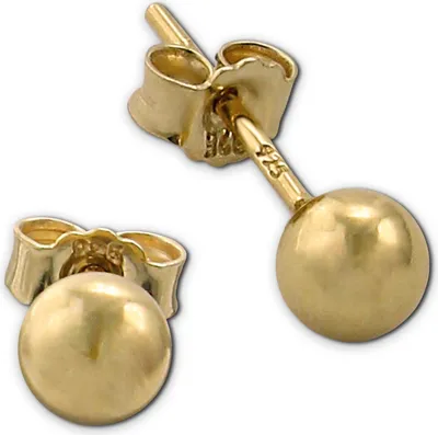 Image de SilberDream or Boucles d'oreilles boule femme 925 argent sterling SDO597Y5S