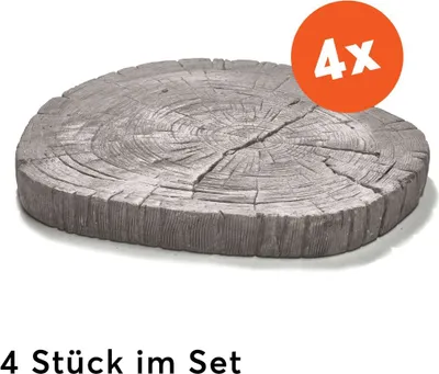 Produktbild von Trittsteine Baumscheibe 4 hübsche Beton Trittplatten im Set