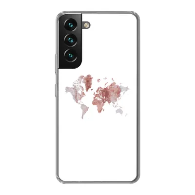 Produktbild von MuchoWow® Handyhülle Schutzhülle Hülle für Samsung Galaxy S22 Weltkarte - Rosa - Farbe Silikon Softcase Handy Hülle - Mobiltelefonhülle
