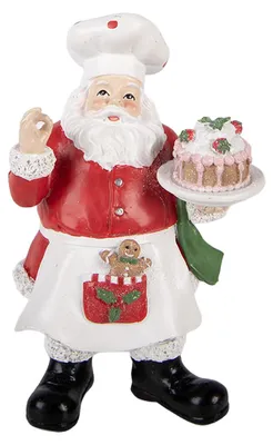 Obrázek produktu pro Clayre & Eef Vánoční dekorace – figurka Santa Clause, 9 x 8 x 16 cm, červená, plast