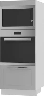 Produktbild von Backofenschrank KVANTUM Teilauszug 60cm Korpus- & Frontfarbe wählbar (Q-D5AM/60/154),dust grey matt,weiß