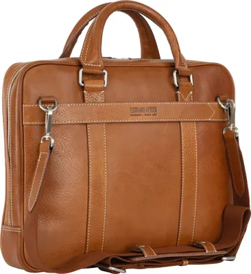Produktbild von LEONHARD HEYDEN Leder Aktentasche Schultertasche mit Laptopfach Bergamo Zipped Briefcase 1 Light Brown braun