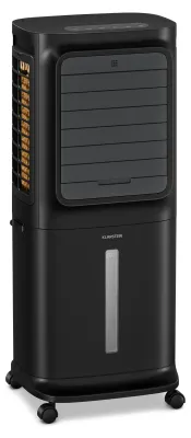 Produktbild von Klarstein Verdunstungskühler, 10L Wassertank, 340 m³/h, App & Fernbedienung, Timer, Nachtmodus, mobiler Luftkühler mit Wasserkühlung für Räume bis 30 m², Black