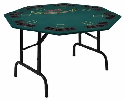 Obrázek produktu pro Skládací pokerový stůl pro 8 osob s držáky na nápoje