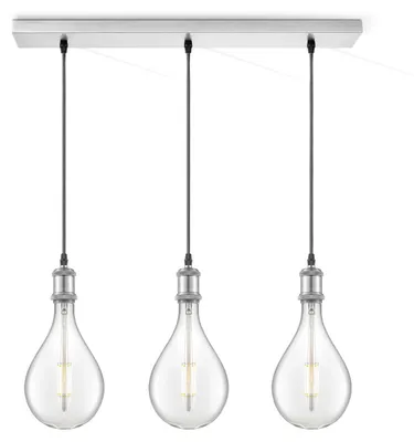 Produktbild von Home Sweet Home Hängeleuchte Chrom Vintage Pear 3L G160 dimmbar klar