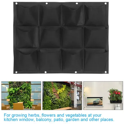 Imagen del producto de Bolsa para el crecimiento de plantas, bolsa para plantas, bolsa de cultivo, bolsas para plantas de pared, bolsa colgante para plantas, contenedor para el crecimiento de plantas, bolsa de plantación tipo bolsillo