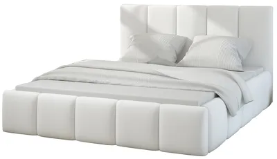 Produktbild von NABBI Gepolstert Doppelbett Evora 180 - Weiß