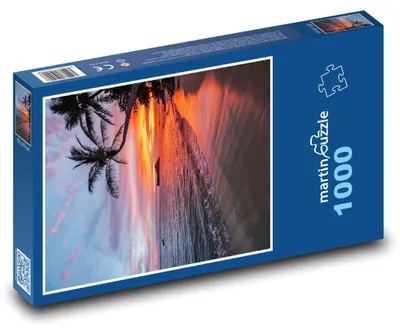 Produktbild von Puzzle 1000 Insel bei Sonnenuntergang - martinpuzzle
