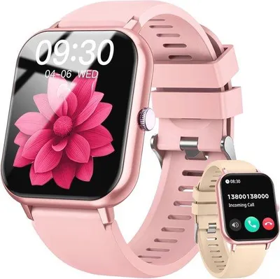 Productafbeelding van Slimme Sportwatch voor Dames - Waterdichte Fitness Horloge met Hartslagmeter, Slaapmonitor, Stappenteller en 100+ Sportmodi