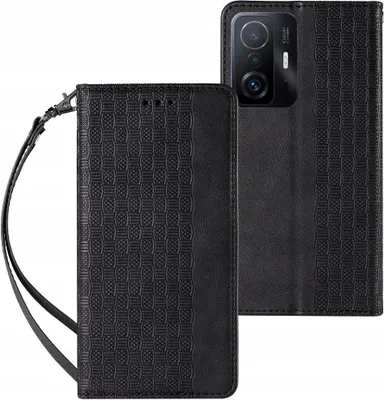 Produktbild von Magnet Strap Case für Samsung Galaxy A13 5G Wallet Case + Mini-Lanyard-Anhänger schwarz