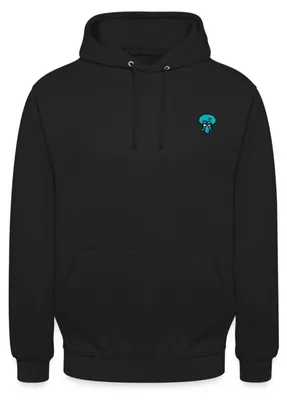 Produktbild von Spreadshirt SpongeBob Schwammkopf Taddäus Stick-Motiv Uni Hoodie, XXL, Schwarz