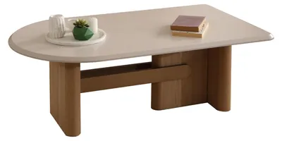 Zdjęcie produktu dla Nowoczesny designerski stolik kawowy w kolorze beżowym stylowy elegancki stolik kawowy