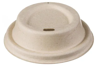 Produktbild von 100x Domdeckel aus Zuckerrohr für Coffee-TO-GO Pappbecher Ø 90mm