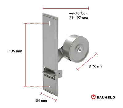 Produktbild von BAUHELD Gurtwickler, Unterputz, Maxi, 23 mm Gurtbreite, 105 mm Höhe, mit Abdeckplatte, Stahl/Kunststoff, Weiß, für Neu- und Altbauten, einfache Montage