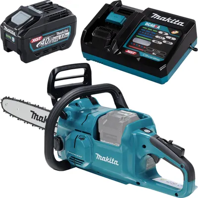 Produktbild von Makita UC022GT101 Akku-Kettensäge 40V max. / 1x Akku BL4050F 5,0 Ah + Schnellladegerät DC40RA