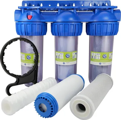 Produktbild von CHM HmbH 3- Stufen Vorfilter System 3/4 Zoll IG Wasserfilter Hauswasseranlage Brunnen