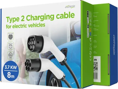 Immagine prodotto di Cavo di ricarica Energenie EV tipo 2 a tipo 2, 3,7 kW, 8 m