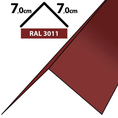 Produktbild von 2m Winkelblech Kantblech Kante Blechwinkel pulverbeschichtetes 0,5mm Zuschnitt 14cm RAL-3011 Rot