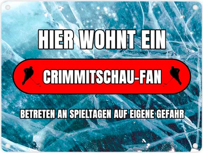 Produktbild von Hier wohnt ein Crimmitschau-Fan Metallschild in 15x20 cm mit Eishallen