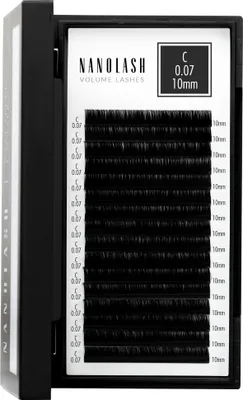 Produktbild von Wimpernextensions zur Volumentechnik Nanolash 0.07 C Curl 10mm Länge