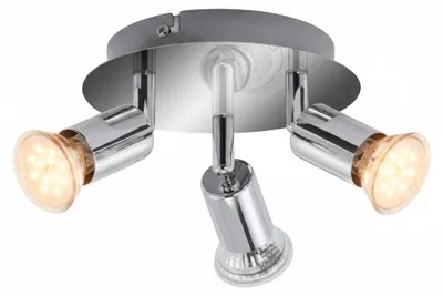 Produktbild von Briloner SPLASH LED Badleuchte 3-flammig – IP44, GU10, Chrom, schwenkbar, warmweißares Leuchtmittel, 230V Wandleuchte Warmweiß (3000 K)