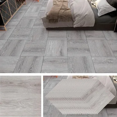 Obrázok produktu pre PVC samolepiace dlaždice, 30x30 cm, sivé, 40 kusov, 3,6 m², vinylová podlaha