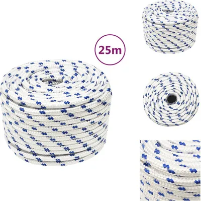 Produktbild von vidaXL Bootsseil Weiß 14 mm 25 m Polypropylen -  Seile