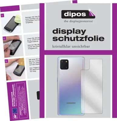 Produktbild von 1x Schutzfolie für Samsung Galaxy Note 10 Lite Rückseite klar Displayschutzfolie Folie Display Schutz dipos